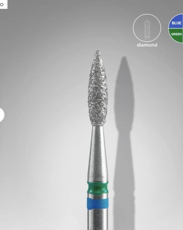 Fresa diamante llama DUO FLAME 2,1 mm zona de trabajo 8mm